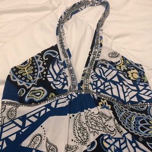 Inc- Halter Top with rhinestones - Size M